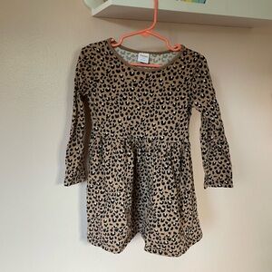 Cat & Jack Tan and Black Leopard Print Dress